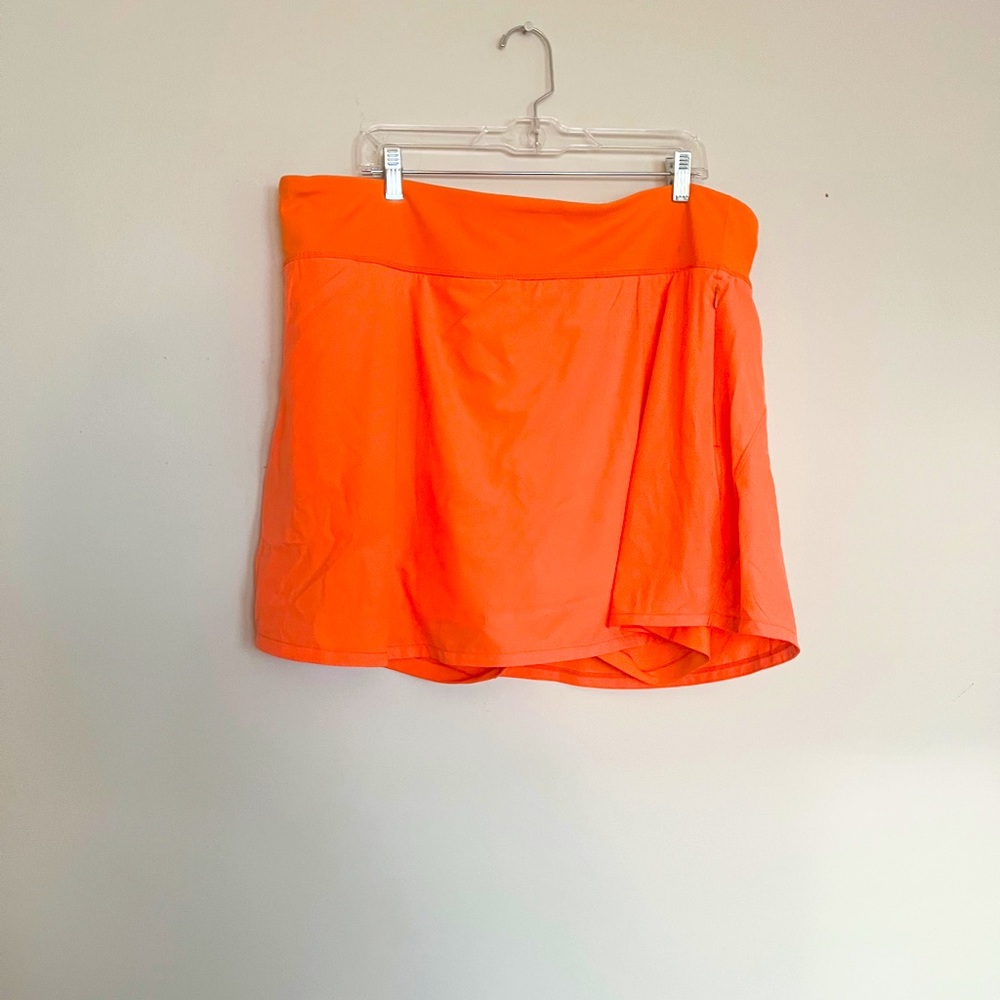 orange tennis skirt